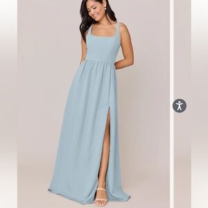 Revelry Whitney Crepe Dress Light Blue